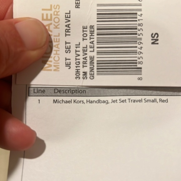 NWT red Michael Kors handbag. - Picture 6 of 7